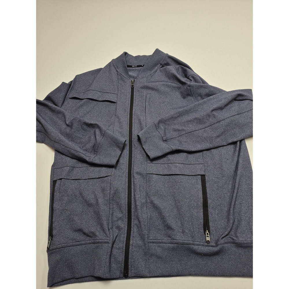 Public Rec Crosstown Jacket Men's Large Blue Full Zip Athletic Performance